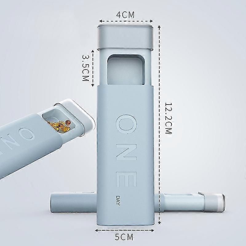Medication Box Portable Dispenser Box Sealed Dispenser Blue