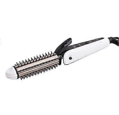 クロナス3-in-1電気カーリングアイアンクイックヒーティングミニヘアストレートナーヘアストレートナーコーンパン(ホワイト)