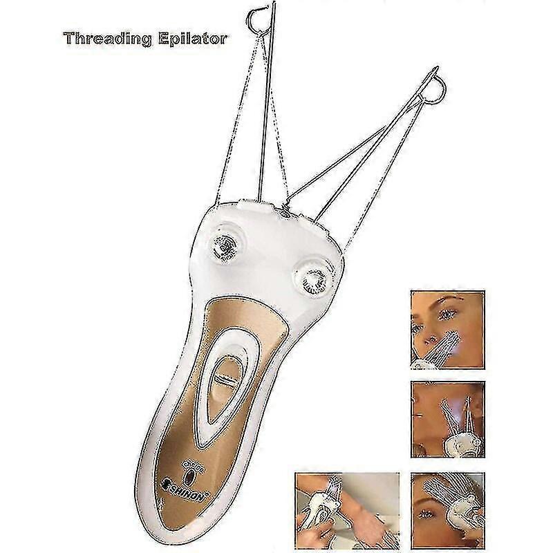 Electric Facial Epilator Threading Machine For Facial Hair Cotton Thread Epilator Rechargeable Epilator Shaver