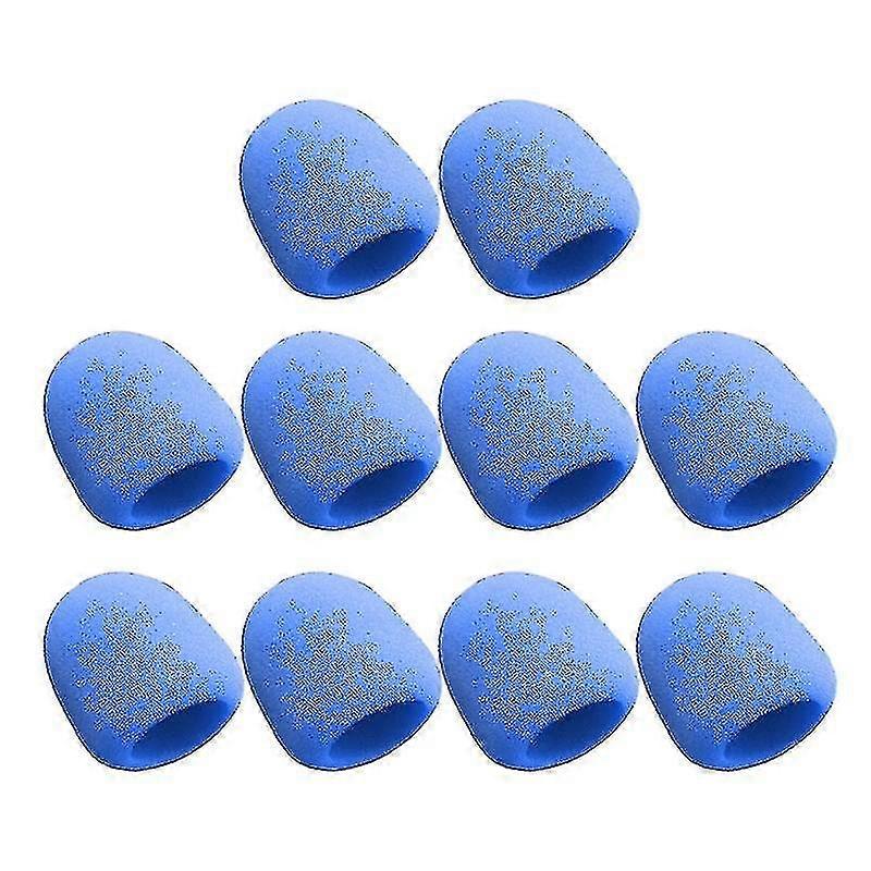10pack tjock handhållen scenmikrofon Vindruteskum Vindrutemikrofoner Skum Svampfärg: blå