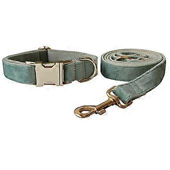 Soft Dog Collar and Lead (1.2 m) Set Metal Buckle & Nylon Dog Lead for Puppies