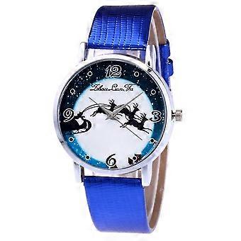 Weihnachtsgeschenk Gedruckter Zifferblattgürtel Intarsien mit Diamant DigitalWaage Uhr Frauen