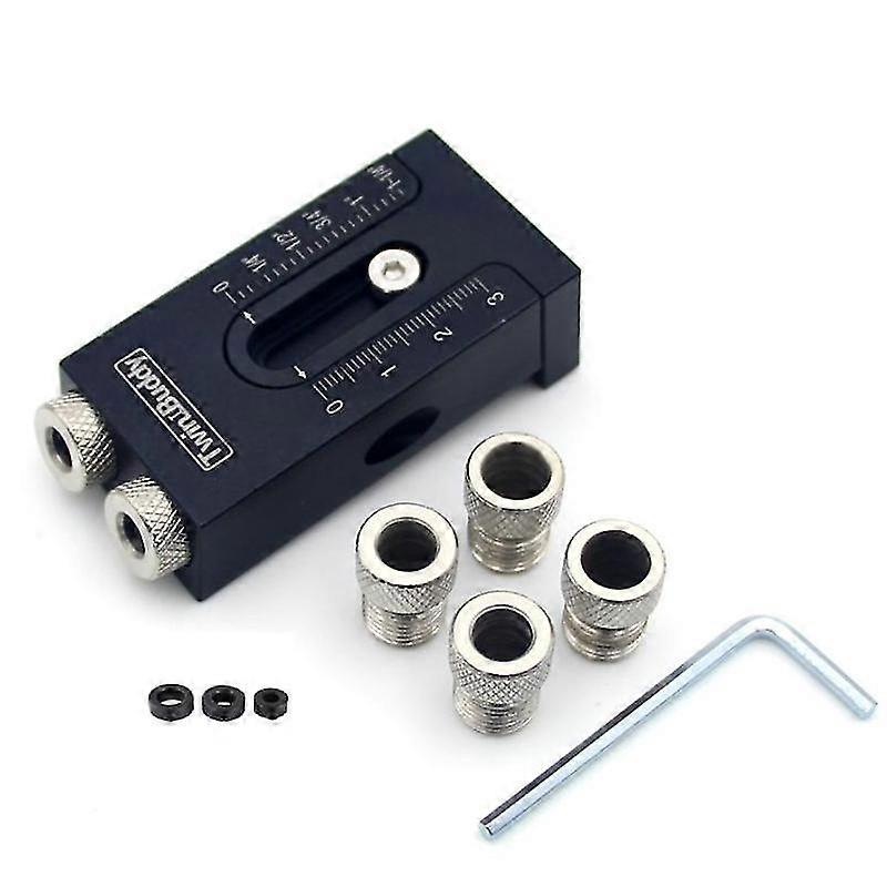 Pocket Hole Jig Kit 6/8/9.5mm Angle Drill Guide Woodwoorking Tool Hole Puncher Locator Jig Drill Bi
