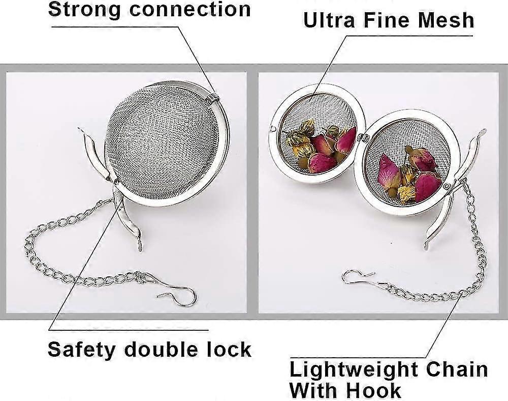 2 Stainless Steel Tea Balls, Mesh Tea Infuser Filter