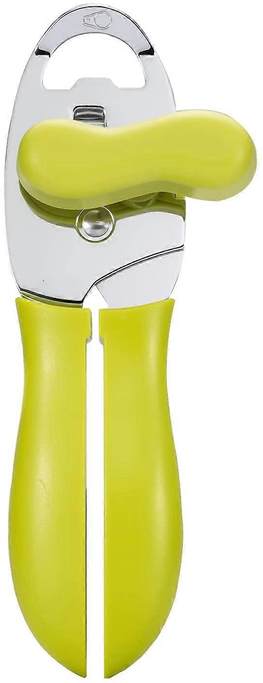 Can Opener, Upgraded 4 in 1 Manual Can Opener Multifunctional Stainless Steel Heavy Duty Handheld Can Openers with Comfy Grip  Green