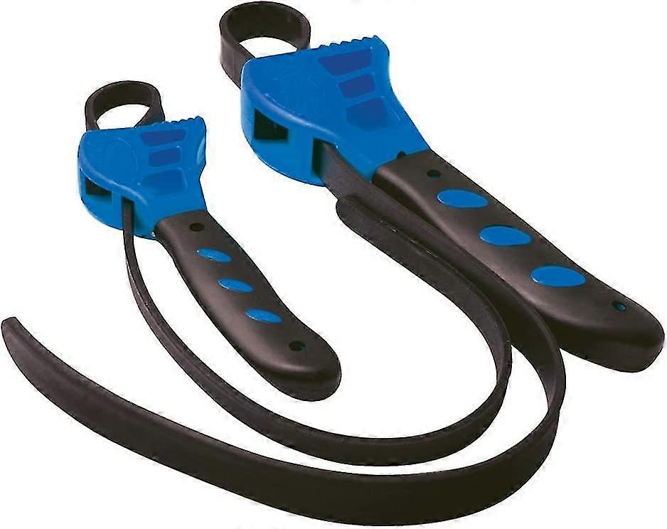 Rubber Strap Wrenches Set 500 And 600 Mmblack, Blue2pcs