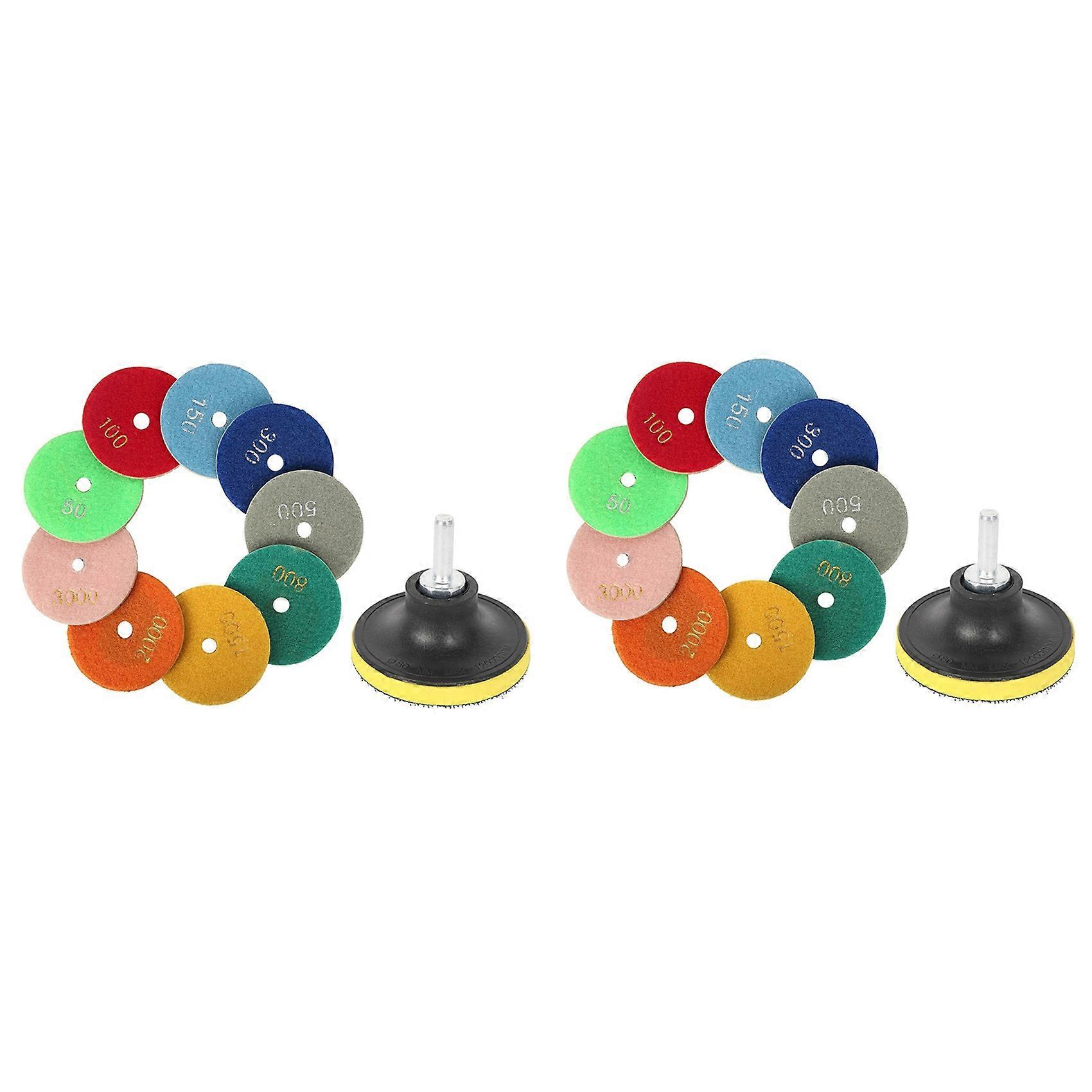 22Pcs 3 Polegadas 80mm Kit de Almofadas de Polimento de Diamante Molhado/Seco para Granito Pedra Concreto Mármore Polimento EUA