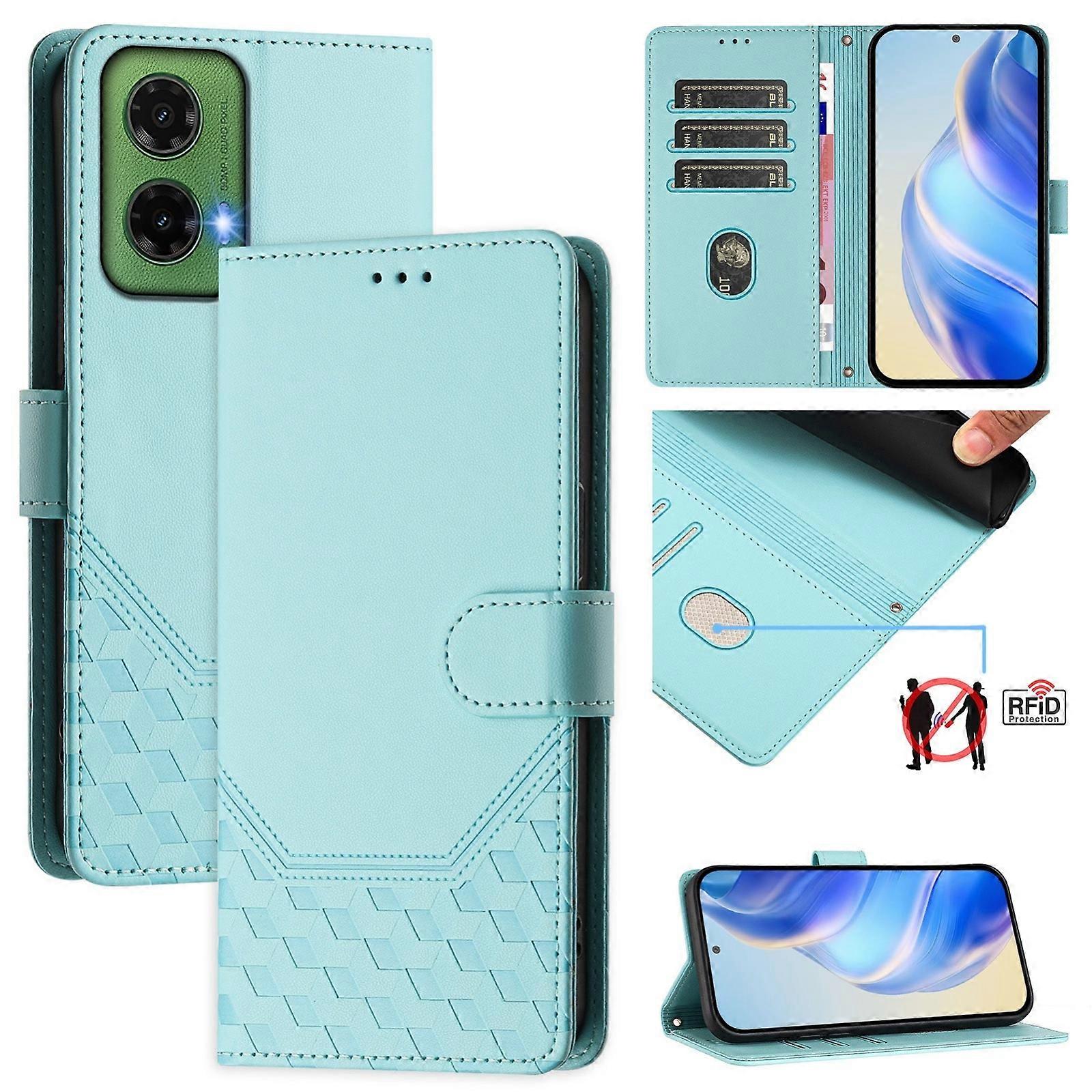 RFID Leather Case For Motorola Moto G35
