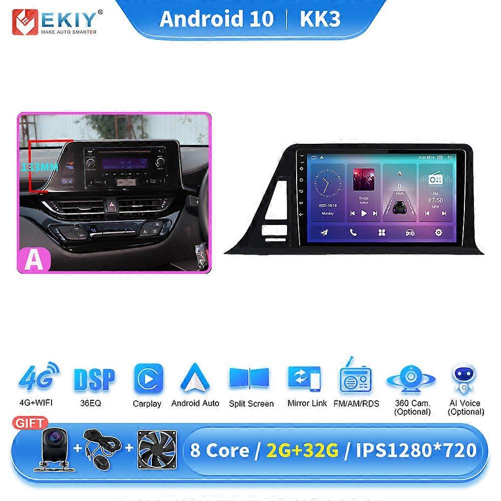 2Din Android Auto Radio For Toyota C-HR CHR 2016 2017 2018 2019 RHD Car Stereo Multimedia Player Carplay Navigation GPS