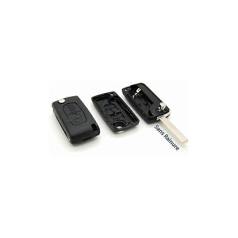 2 button remote key shell for Citroen C1 C2 C3 C4 C5 without grooveCE0536 HU83