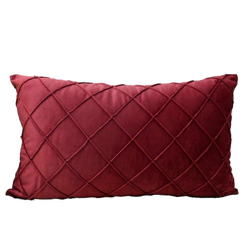 Simple Solid Color Rectangular Pillowcase With Striped Pattern
