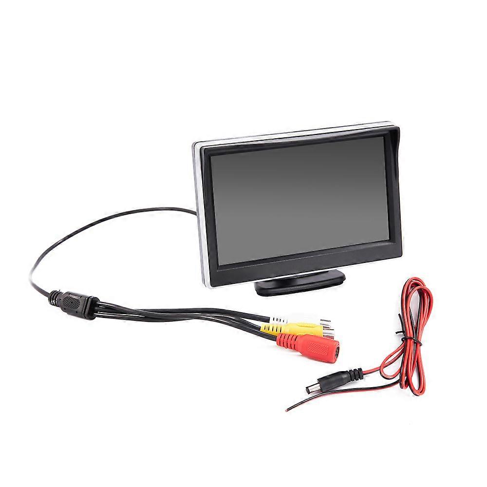 5 Inch for Car Monitor TFT LCD Digital 800*480 16:9 Screen 2 Way Video Input or Wireless Reverse Rear View Camera Parking