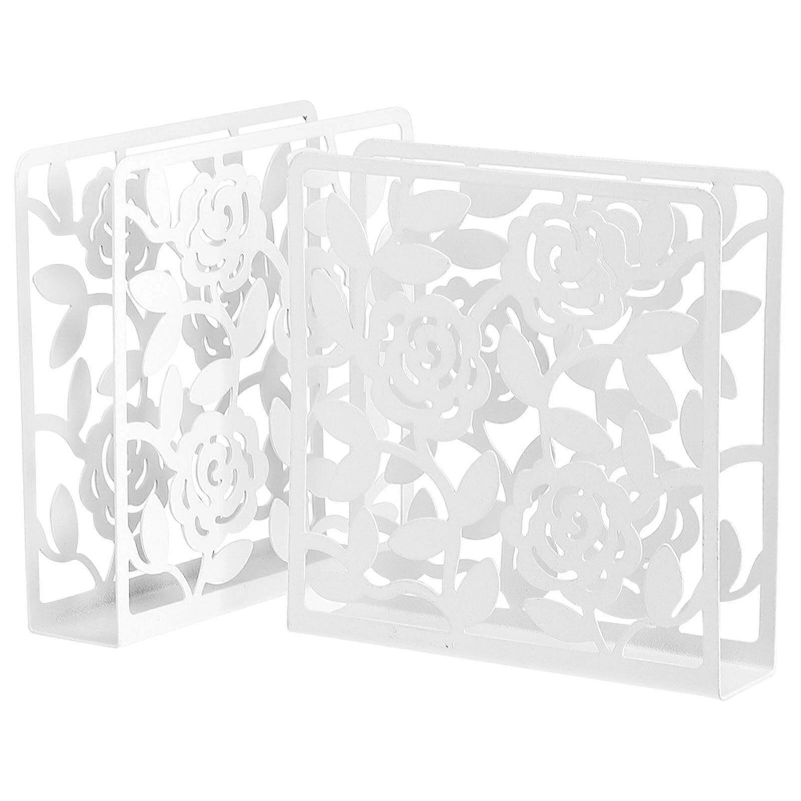 2pcs Hollow Out Book Ends Practical Bookend Desktop Book Organizer For Home