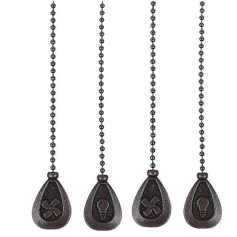 4pcs Retro Style Ventilateur de plafond Tirer Chaîne Ventilateur Lumière Suspension Extension Extender