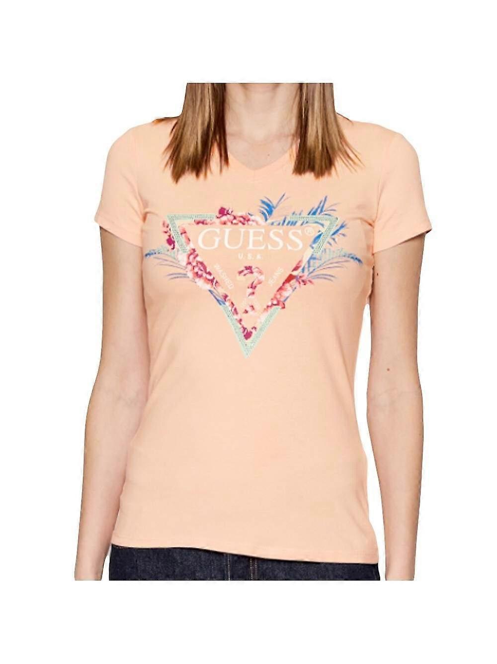 Guess Classic 三角花 T 恤 女装 粉色