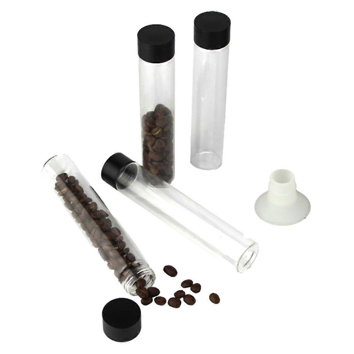4PCS Single Dose Bean Cellar Coffee Bean Packaging Bottle Test Tube Storage and Preservation Coffee