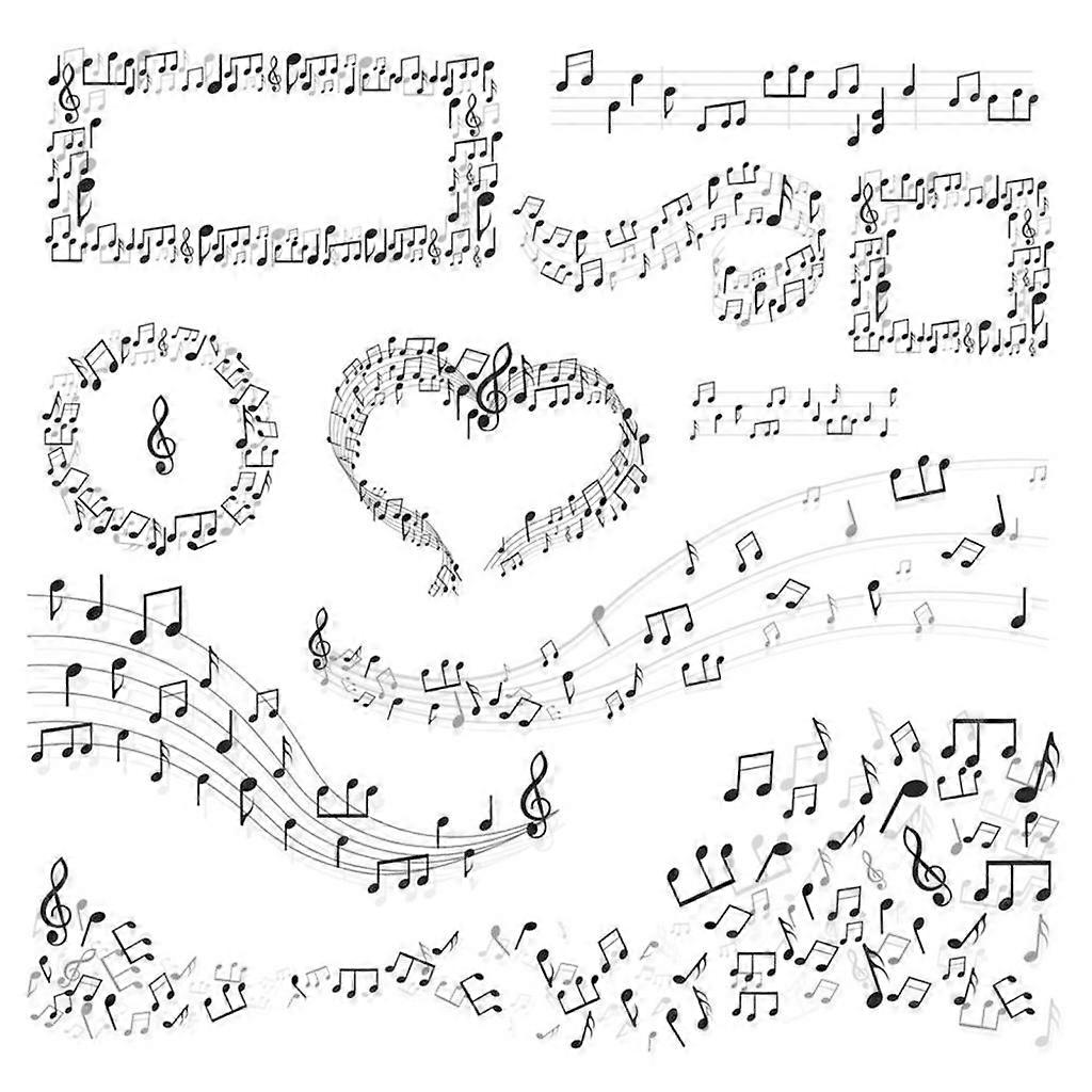 Music-Notes Silikonstempler for DIY Scrapbooking Card Making