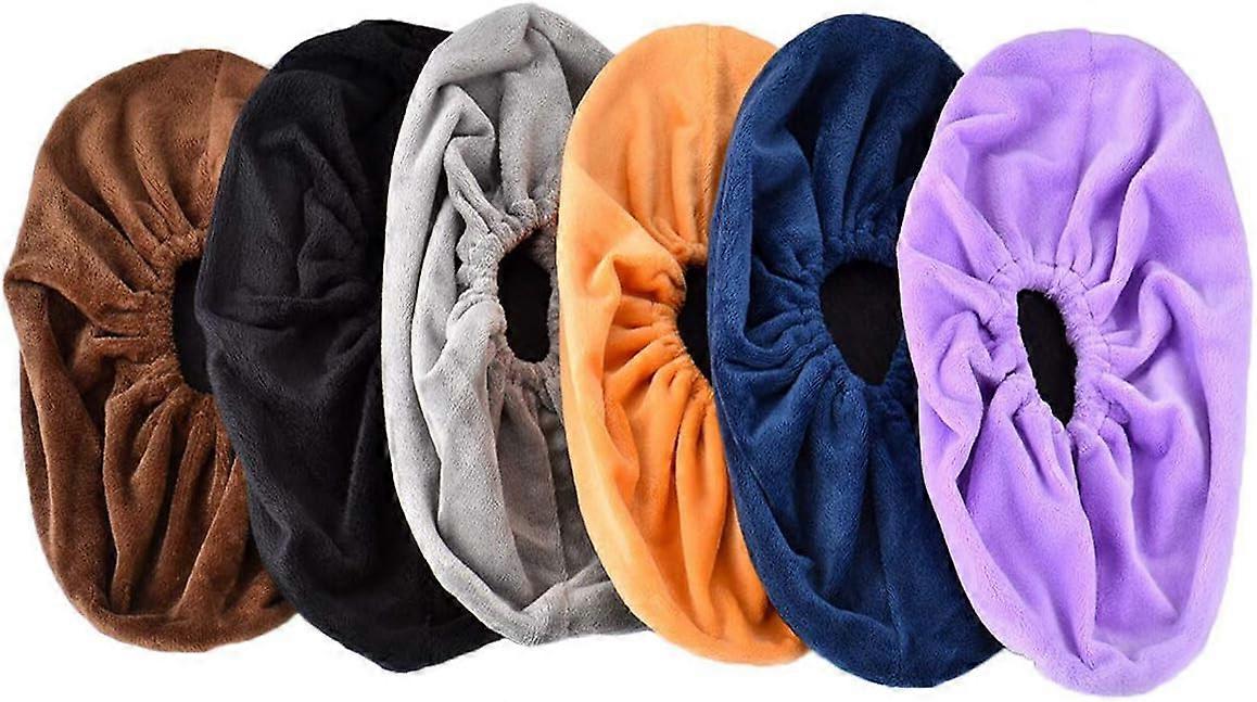Sztxj 6 Paia di Copriscarpe Lavabili Pantofola Copriscarpe in Panno Riutilizzabile con Pantofola di Flanella per Scuola Materna/Casa/Computer Uffic...