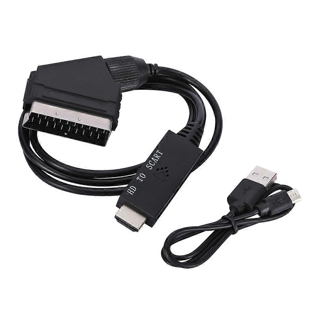 Lightweight HDMI-compatible to Scart Adapter Converter Hdmi-compatible Input