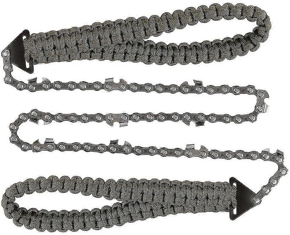 Portable Hand Chain Saw With Umbrella Cord Handle, Camping Survival Stainless Steel Hand Saw