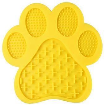Lick Mat, Dog Licking Mat , Dog Lick Mat With Suction Cups, Pet Bath Lick Matyellow)