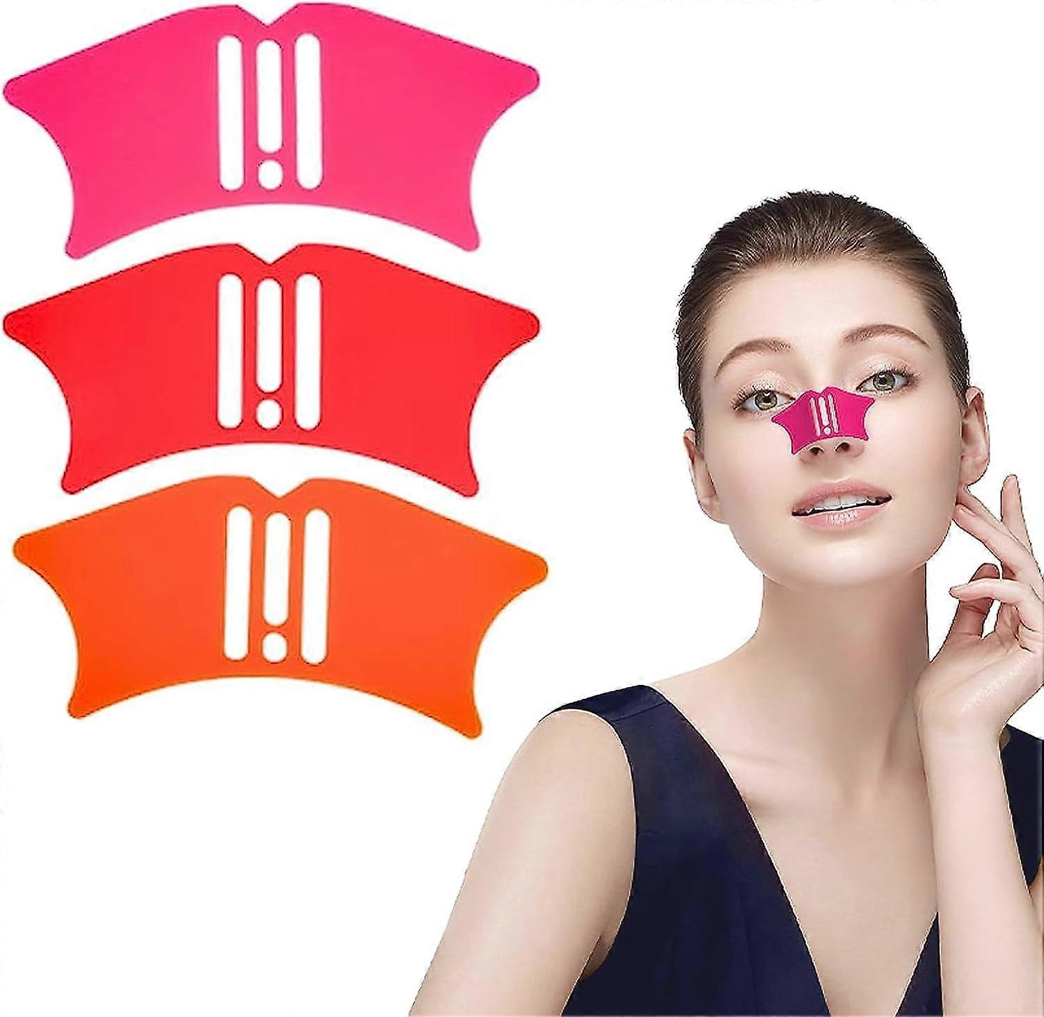 3pcs Nose Contour Eyeliner Stencils, 4 in 1 Silicone Eyeliner Stencils Nose Shadow Stencil Woman Makeup Aid Tool Beginners Applicator Guide Tool