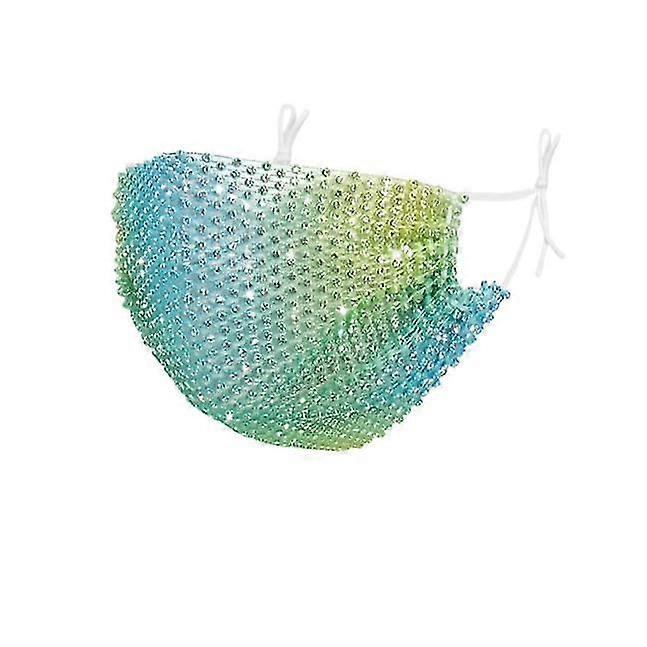 Sparkly Rhinestone Mesh Face Mask , Masquerade Mask