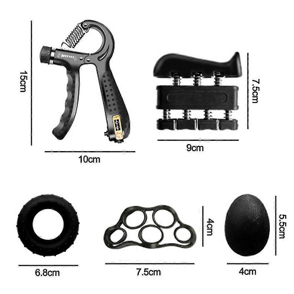 Set Di 2 Attrezzi Per Allenare Le Mani, Per L'avambraccio, Per Allenare Le Dita, 5-60 Kg, Con Maniglie, Contatore Antiscivolo, Per La Casa E In Viaggio - Foto 7