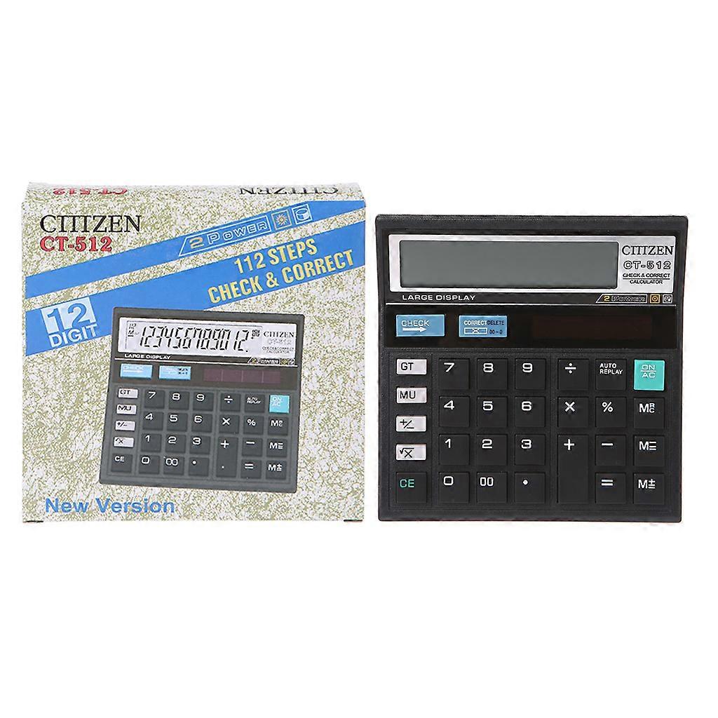 12-Digit Standard Electronic Calculators Solar Battery Dual Power Calculator