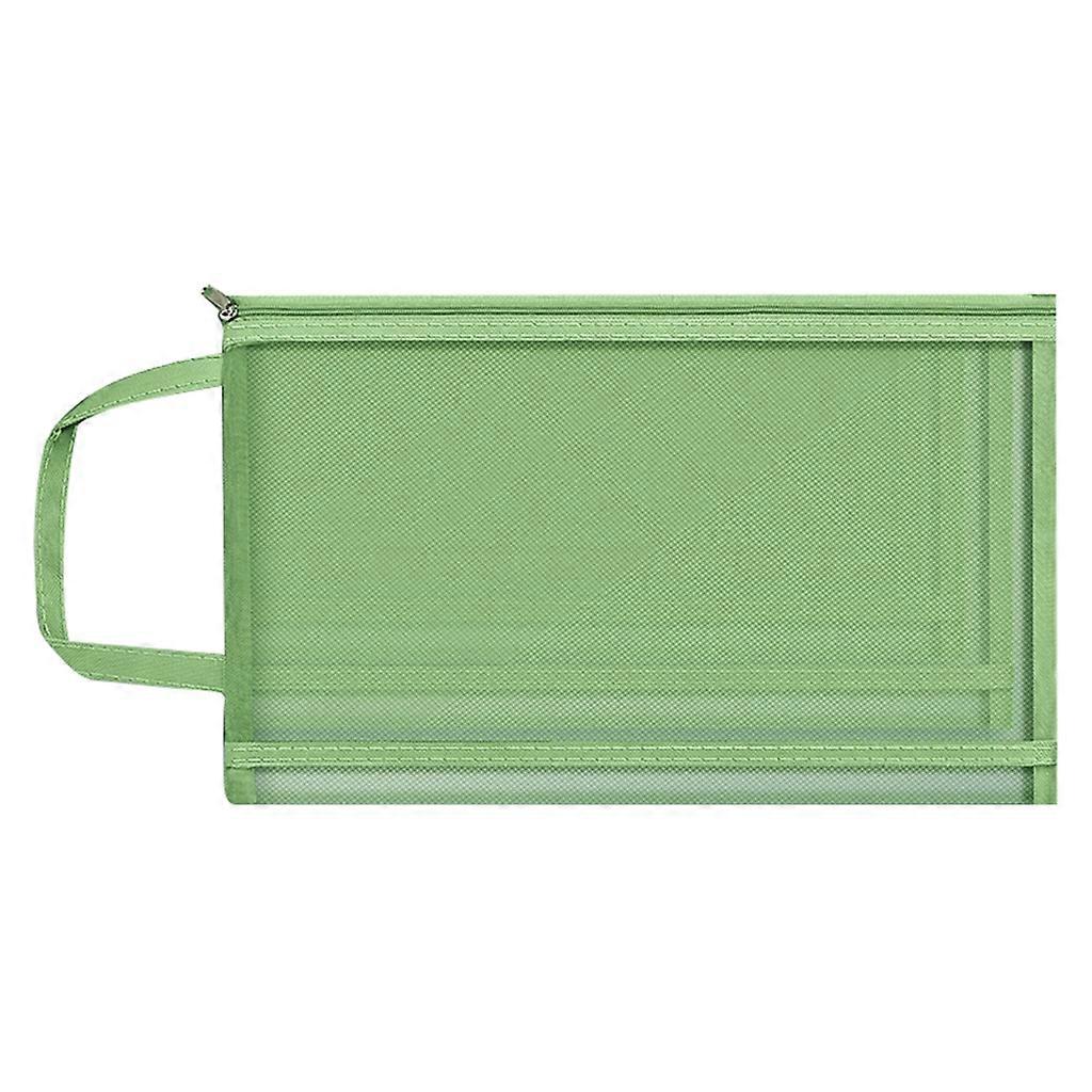 A4 Mesh Zipper Pouch Zipper File Bags Document Pouch Clear Plastic Zip Folder