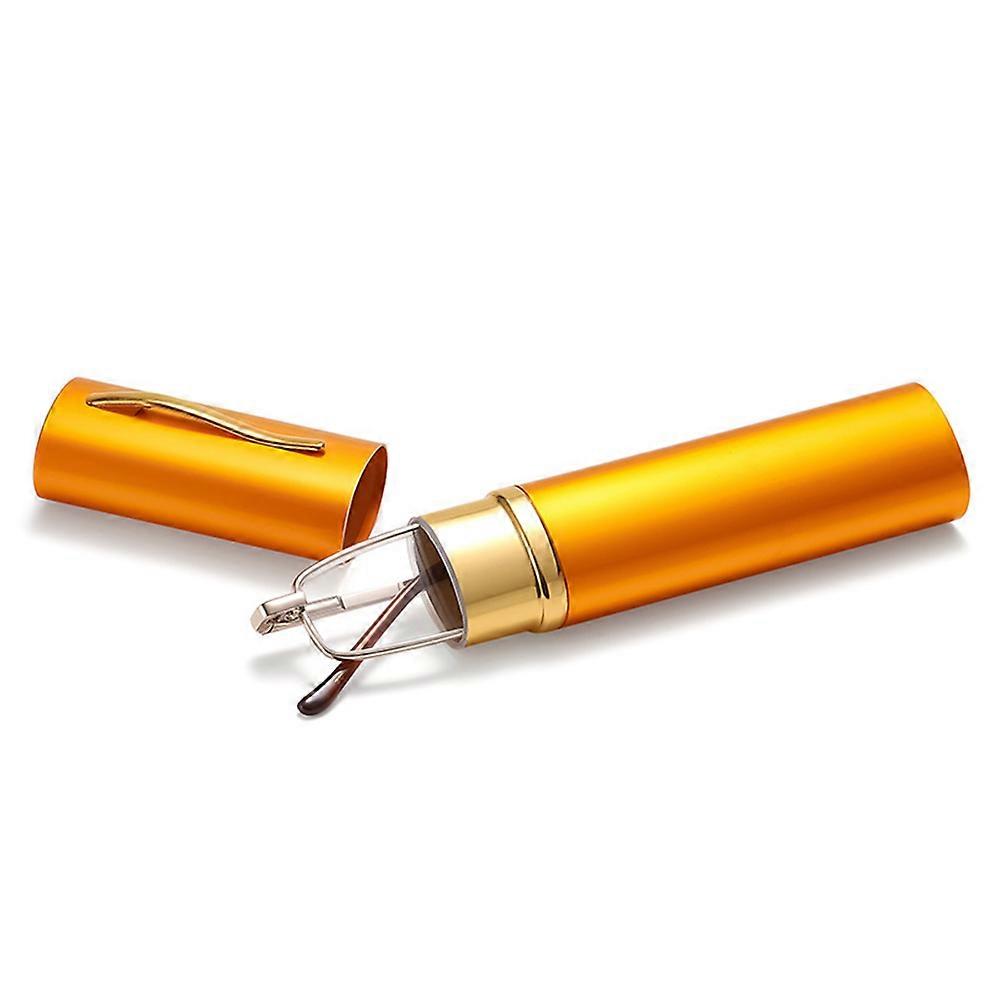 Reading Glasses with Pen Clip Tube Case Portable Lightweight Readers Mini