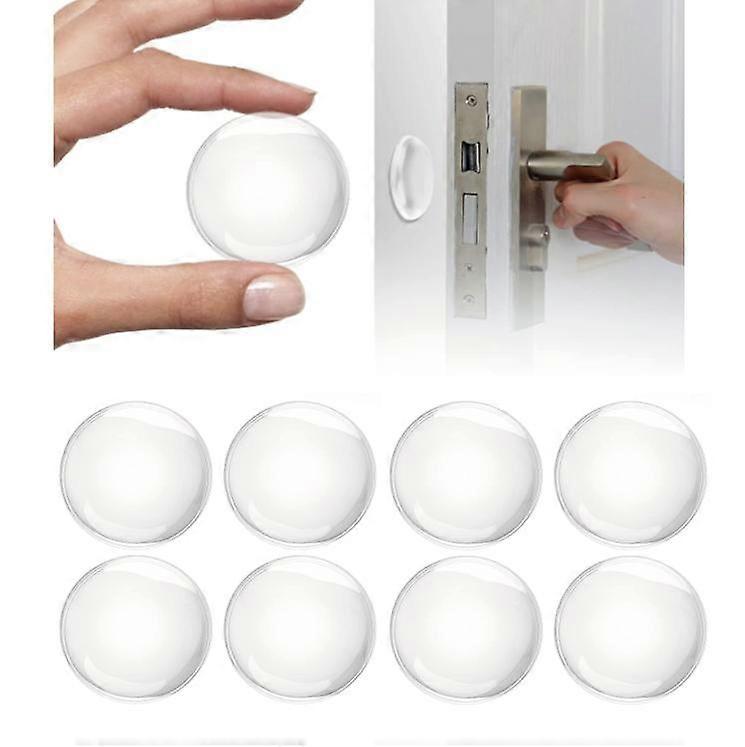 8 transparent wall door stops