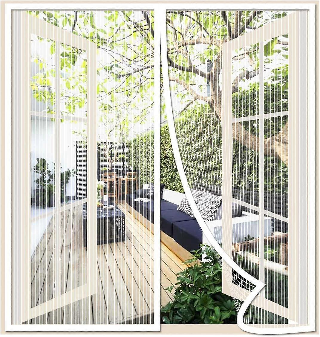 Magnetic Insect Screen Window,Magnetic Insect Door Mosquito Net Sliding Window With Magnets Anti Mosquito Insects,Fine Mesh,With Velcro