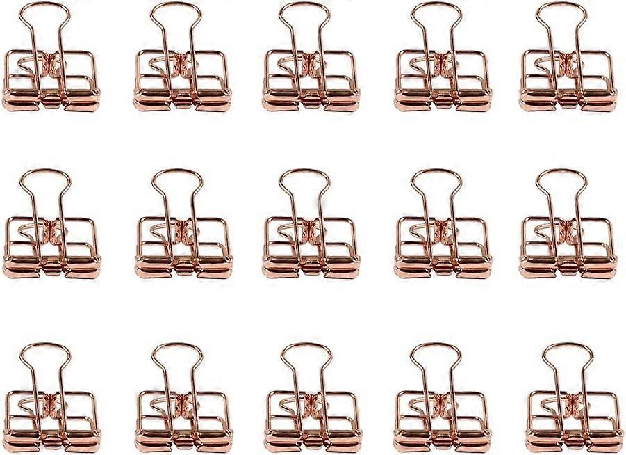 クリエイティブローズゴールド中空描画クリップロングテールクリップ-15個セット