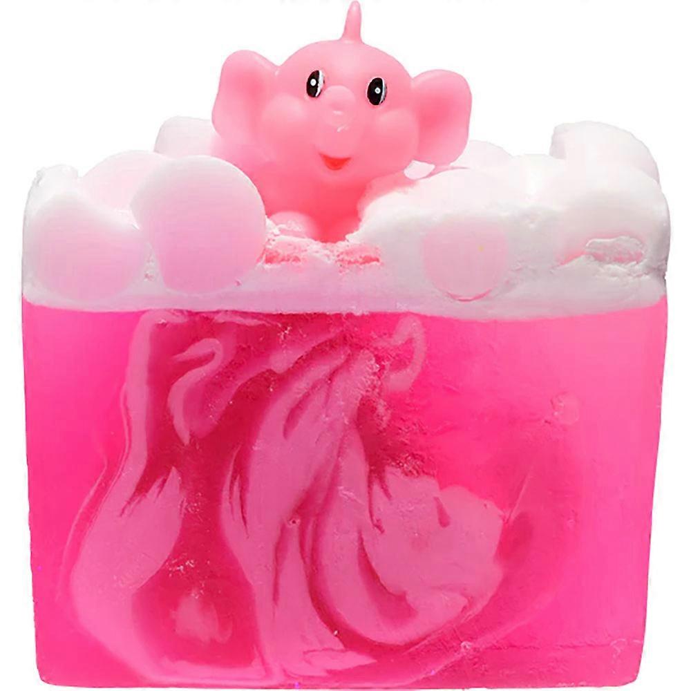 Premium High Quality Pink Elephants & Lemonade Soap Slice with Toy