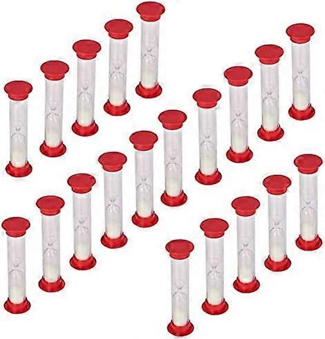 20 Pack 30 Sec Sand Timer Hourglass Sandglass Clock Countdown Bulk Toy Set Timers for Kids Games Classroom School Prize Party Favors (red Sand)
