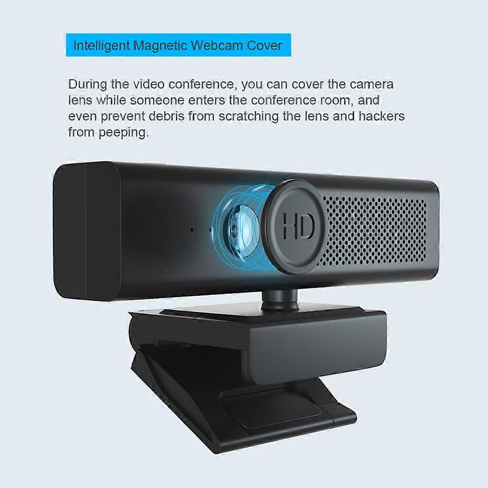 1080P FHD Computer Web Camera 3 in 1 30fps Conference Computer Webcam with Speaker Microphone Noise Cancelling for Video Calling