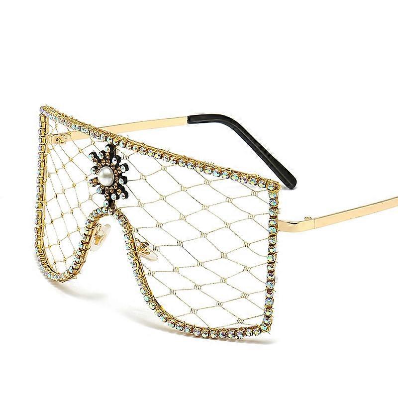 Luxury Diamonds Steampunk Sun Glasses Women Men Oversized Rhinestone Spectacles DIY Trends Personality Eyewear De Sol Oculos