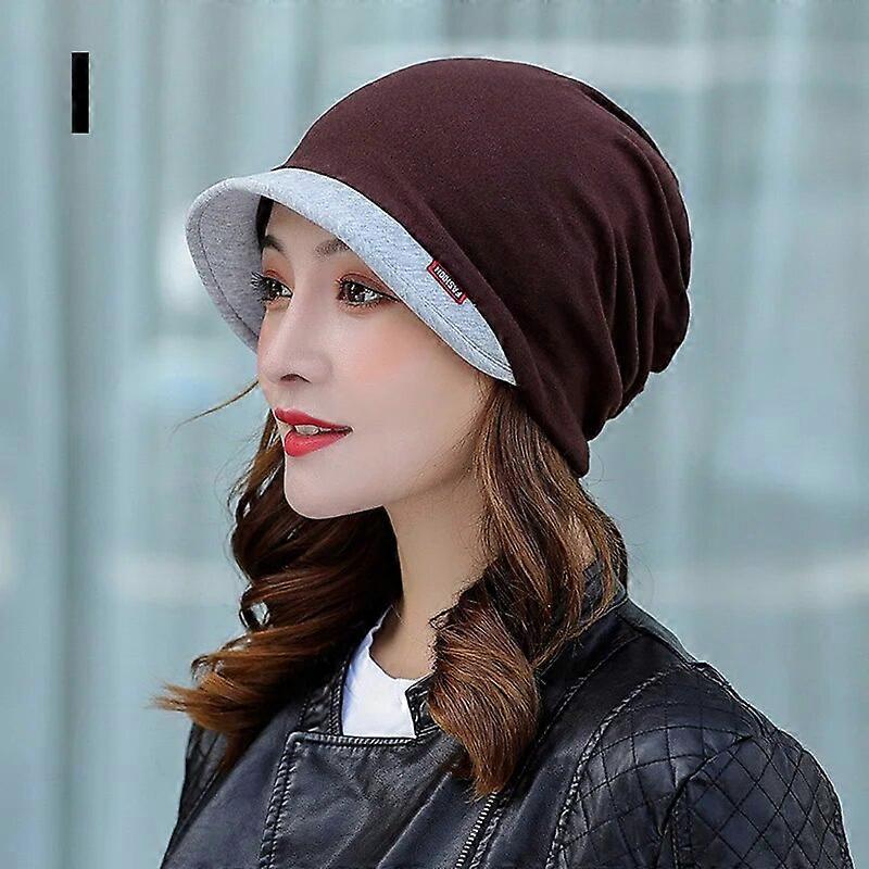 New Women Ponytail Brim Hat Solid Color Lady Girl Hip-hop Beanie Cap Female Soft Warm Casual Elasticity Hat