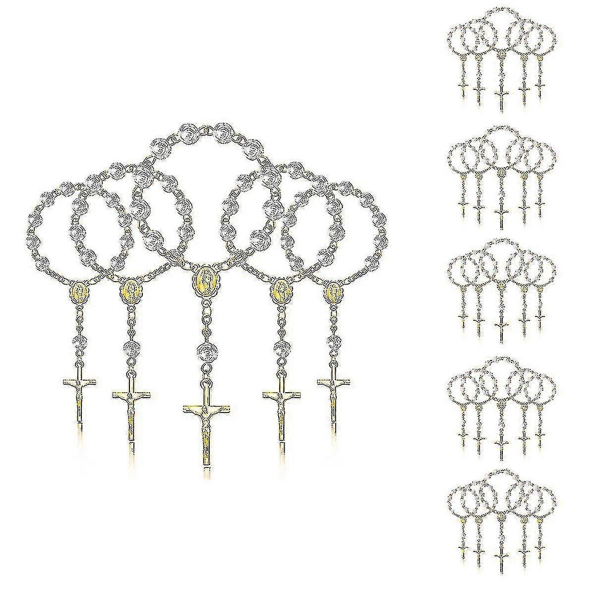 30pcs Battesimo Ry acrilico Ry Perline Mini Ros con per il battesimo comune