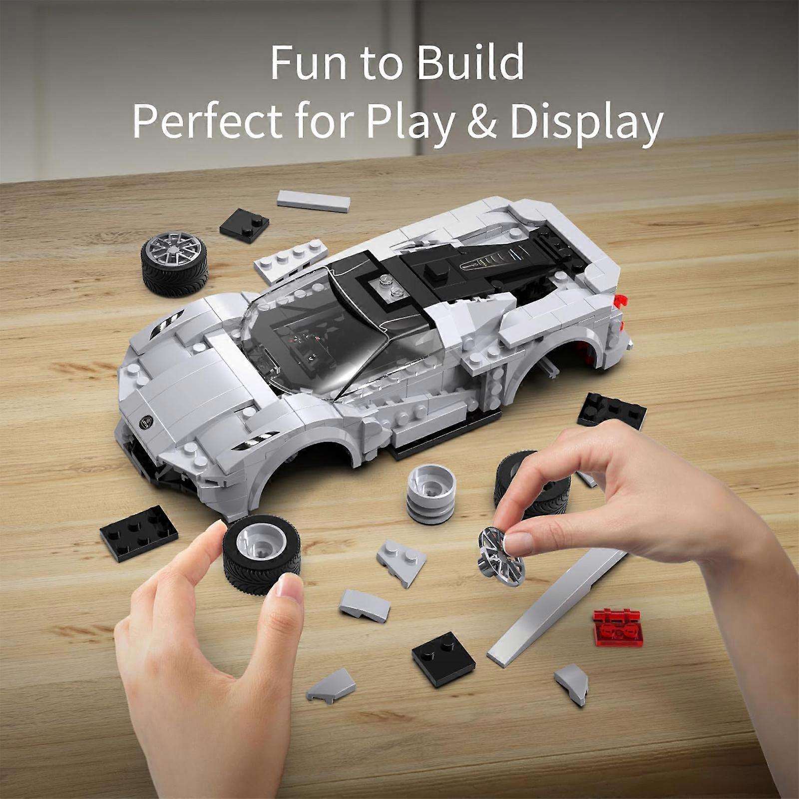 CaDA Remote Control Car Lotus Evija, 308 Pcs RC Cars Building Toys