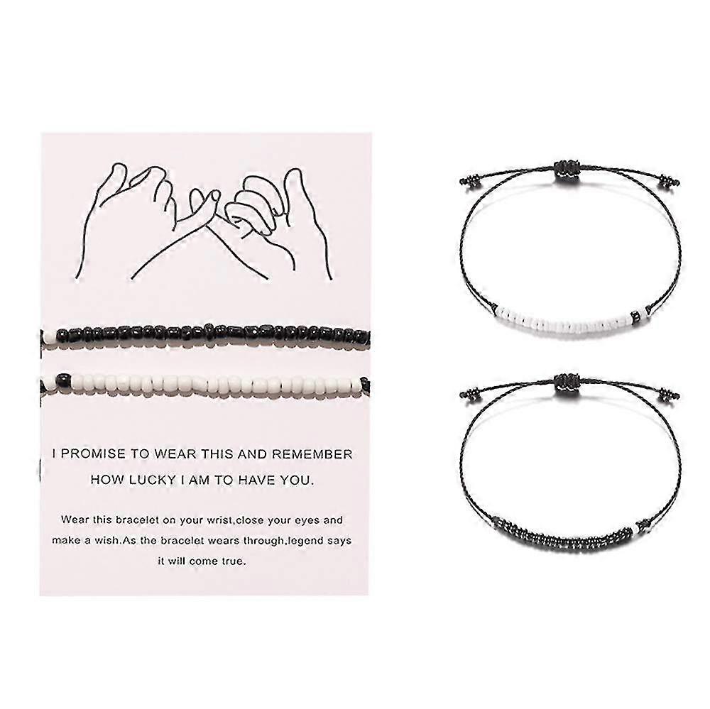 Avstånd matchande armband, för par, bästa vän armband presenter pojkvän flickvän, honom och henne, kvinnor män