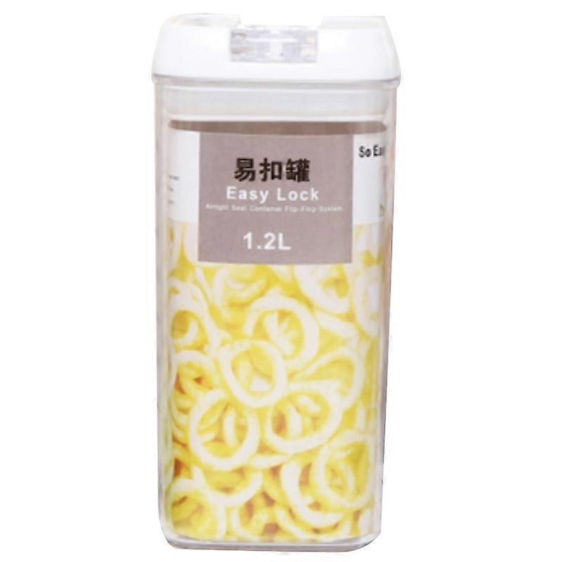 Rectangular Dry Food Cereal Flour Beans Airtight Flip Storage Container Holders JIKAIX