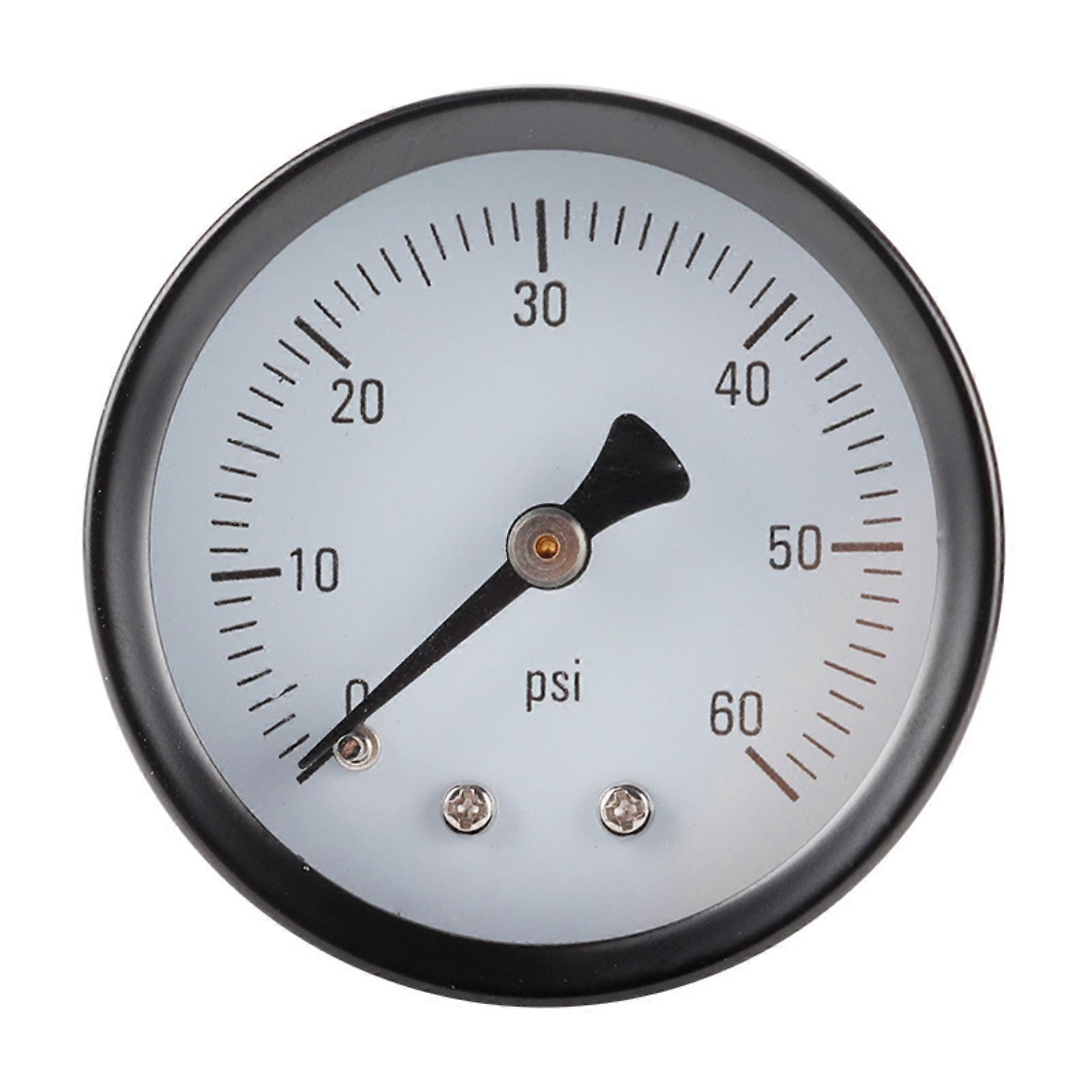 Y50 Air Pressure Gauge Multi-purpose Precise Lucid Dial 60PSI 1/4 NPT Rust-proof Axial Water Oil Pressure Gauge for Industry JIKAIX