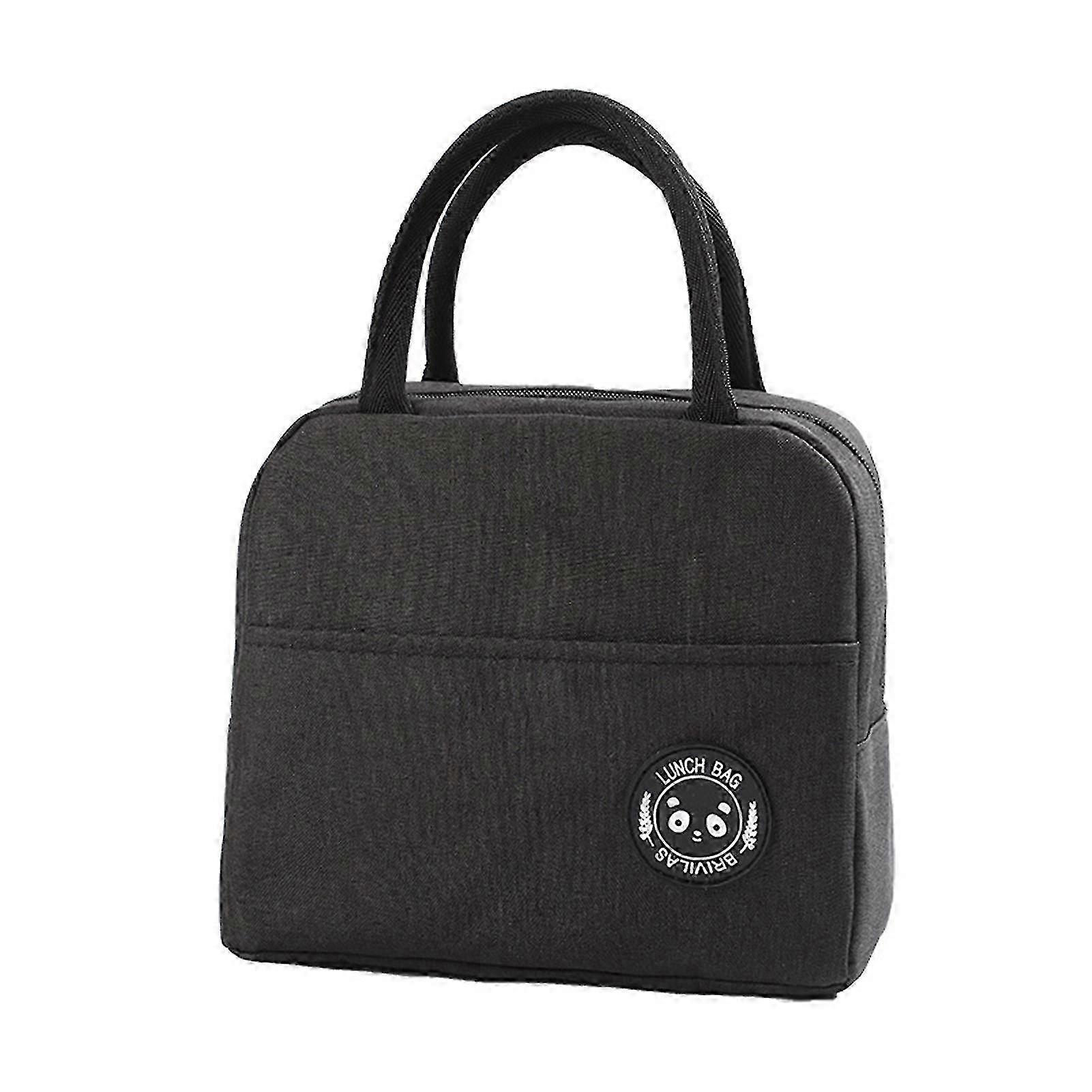 Lunch Box Insulated Lunch Container Water-resistant Fabric With Zippered Pockets For Car Travel Work Picnic