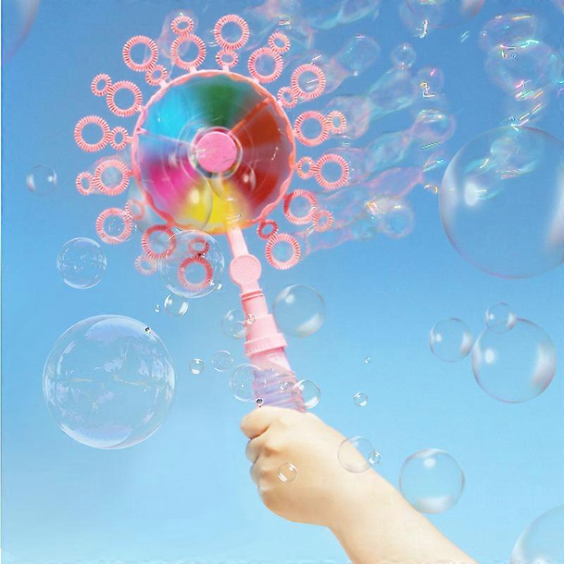 Automatic Bubble Machine Portable Bubble Blower Windmill Bubble Maker Bubble Wand for Kids Toddlers
