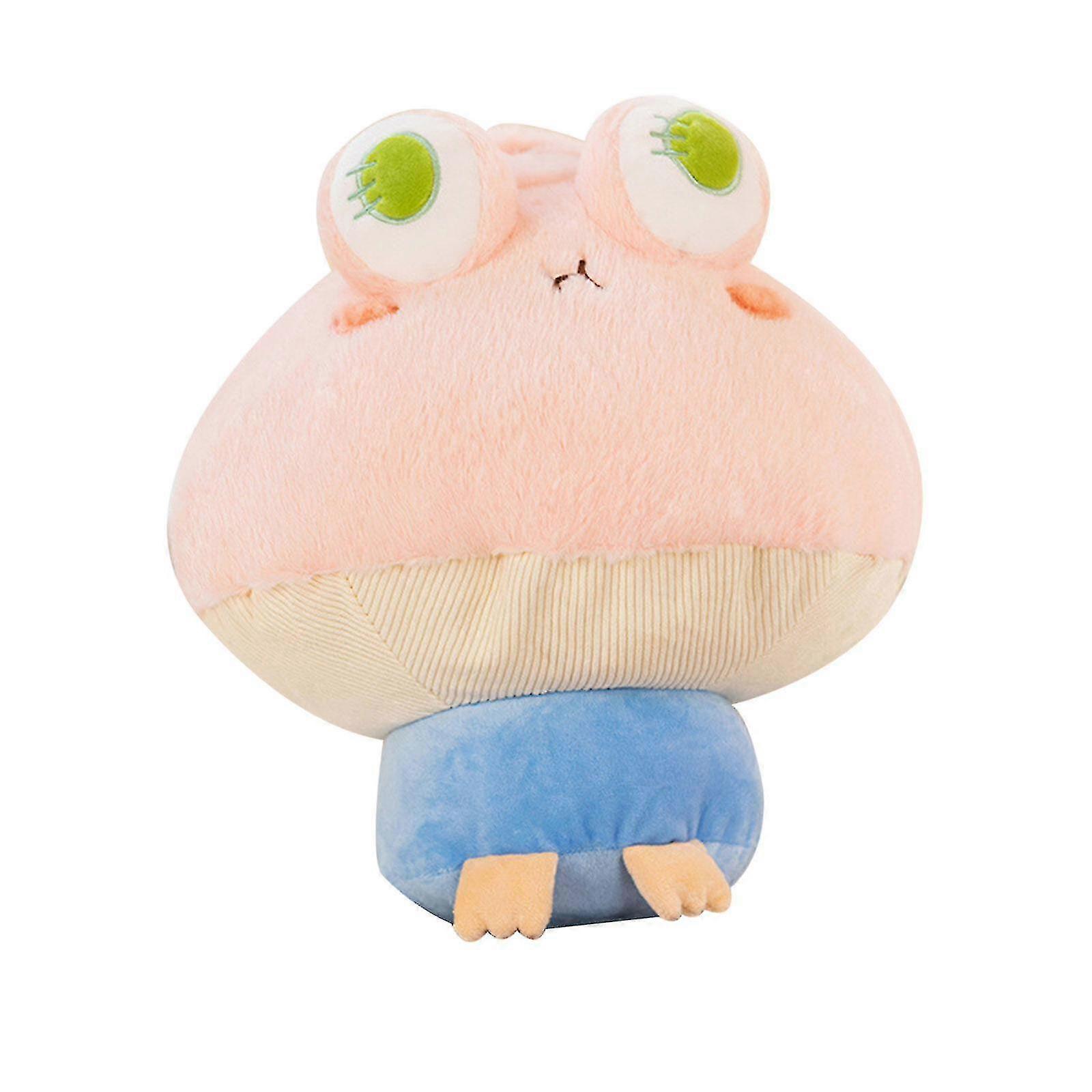 カエルキノコぬいぐるみ枕キノコ帽子とかわいいカエルぬいぐるみ動物のおもちゃソフトハグ枕カワイイぬいぐるみギフト女の子男の子