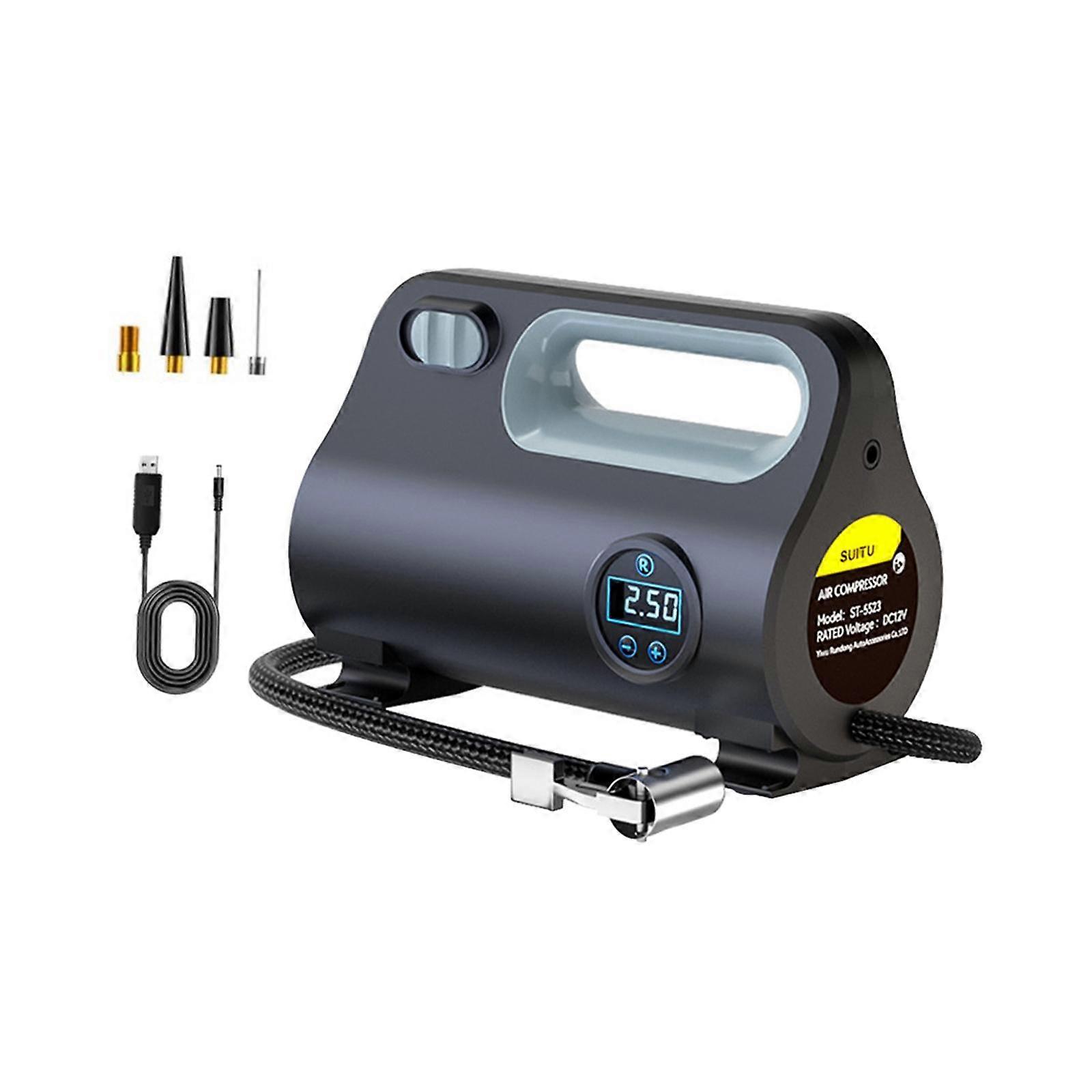 Generic Car Air Pump Practical 12V Portable Air Compressor for Bicycles