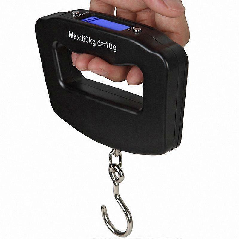 50kg/10g 110lb Portable Scale LCD Digital Luggage Suitcase Scale Handled Travel Baggage Bag Fish Weighting Hook Hanging Scales
