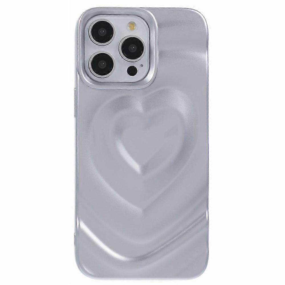 For iPhone 15 Pro Max Case Shockproof TPU Phone Cover Creative Heart Wave Pattern